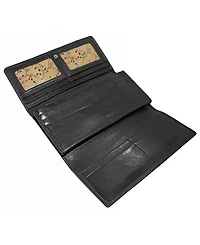 Mancini Casablanca Collection Rfid Secure Ladies Trifold Wallet