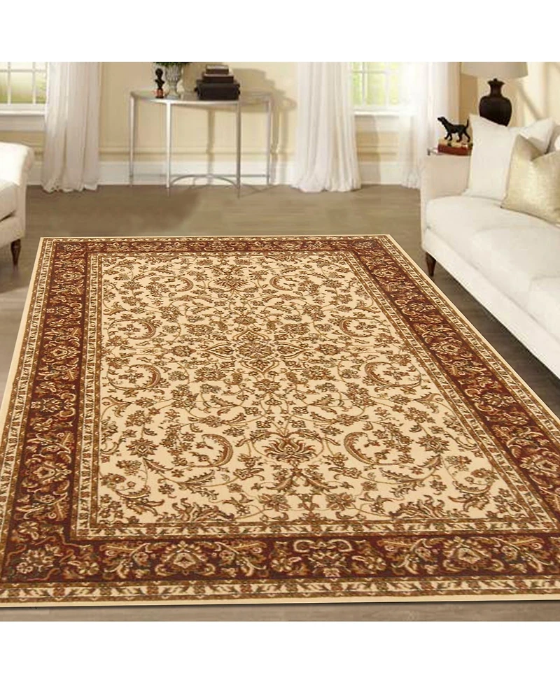 Closeout! Km Home 1318/1512/Ivory Navelli Ivory/ Cream 7'9" x 11'6" Area Rug