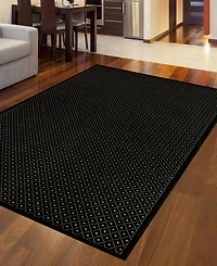 Closeout! Km Home 782/1612/Black Pesaro Black 7'9" x 11' Area Rug