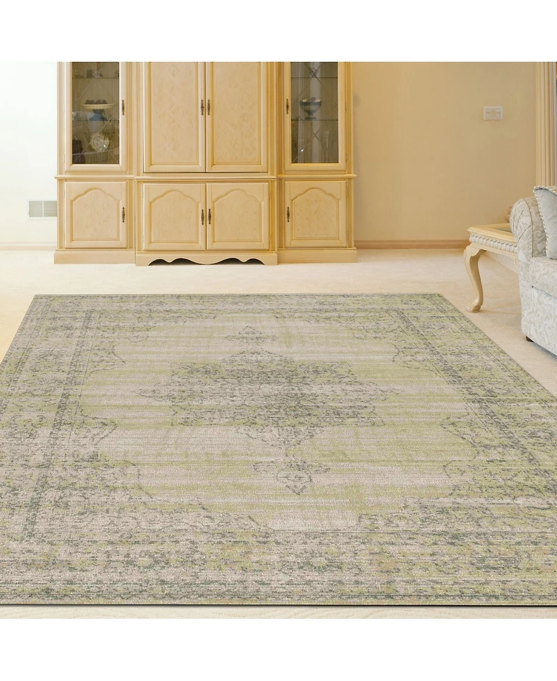 Closeout! Km Home 3563/0010/Beige Cantu Beige 3'3" x 4'11" Area Rug
