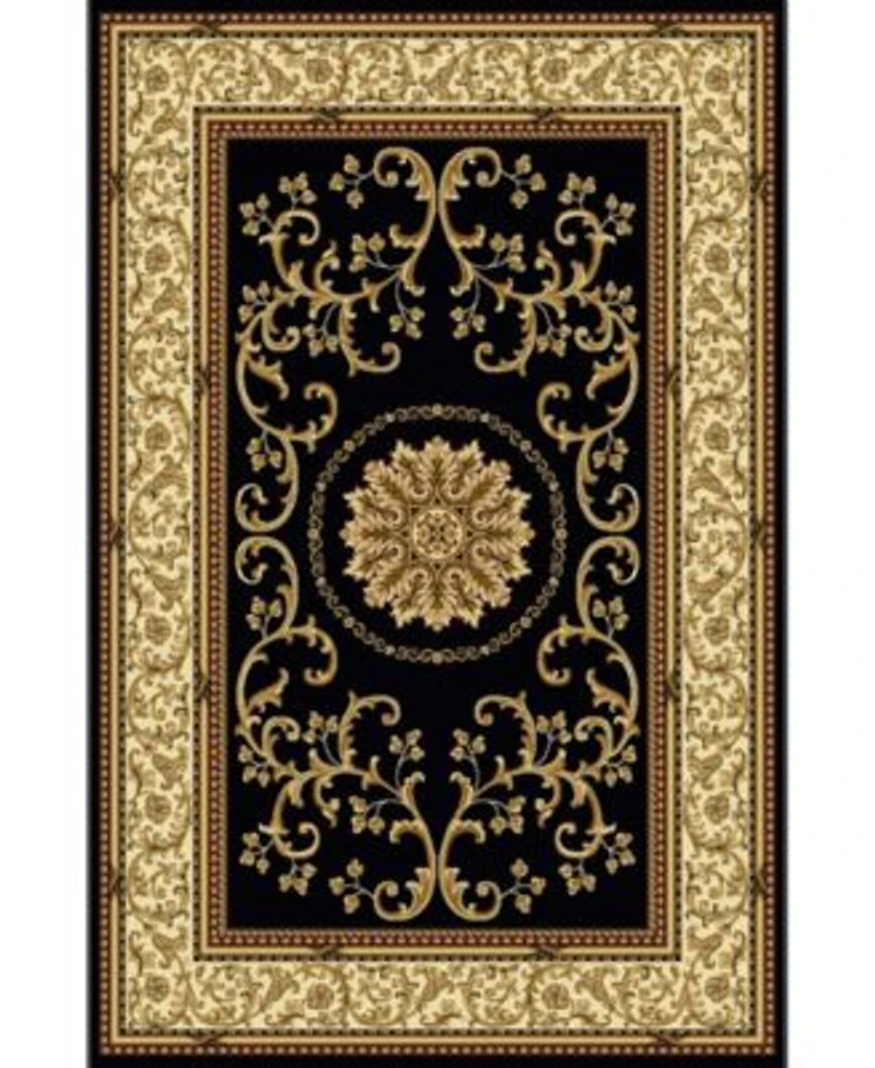 Closeout Km Home Navelli 1427 Black Area Rug Collection