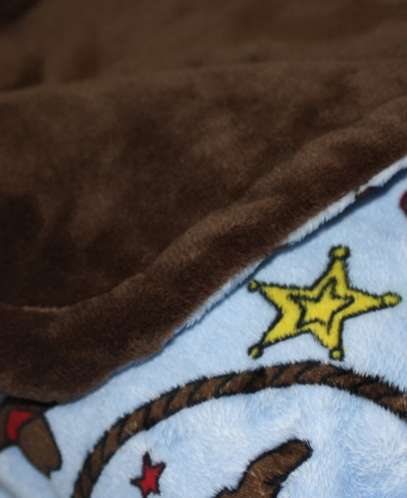 Lil' Cub Hub Minky Baby Boy Blanket