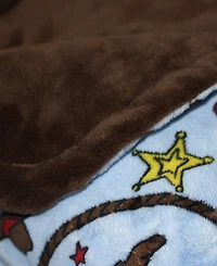 Lil' Cub Hub Minky Baby Boy Blanket