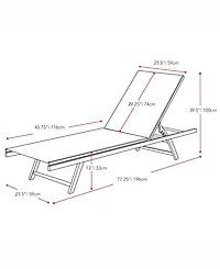 CorLiving Weather Resistant Reclining Patio Lounger