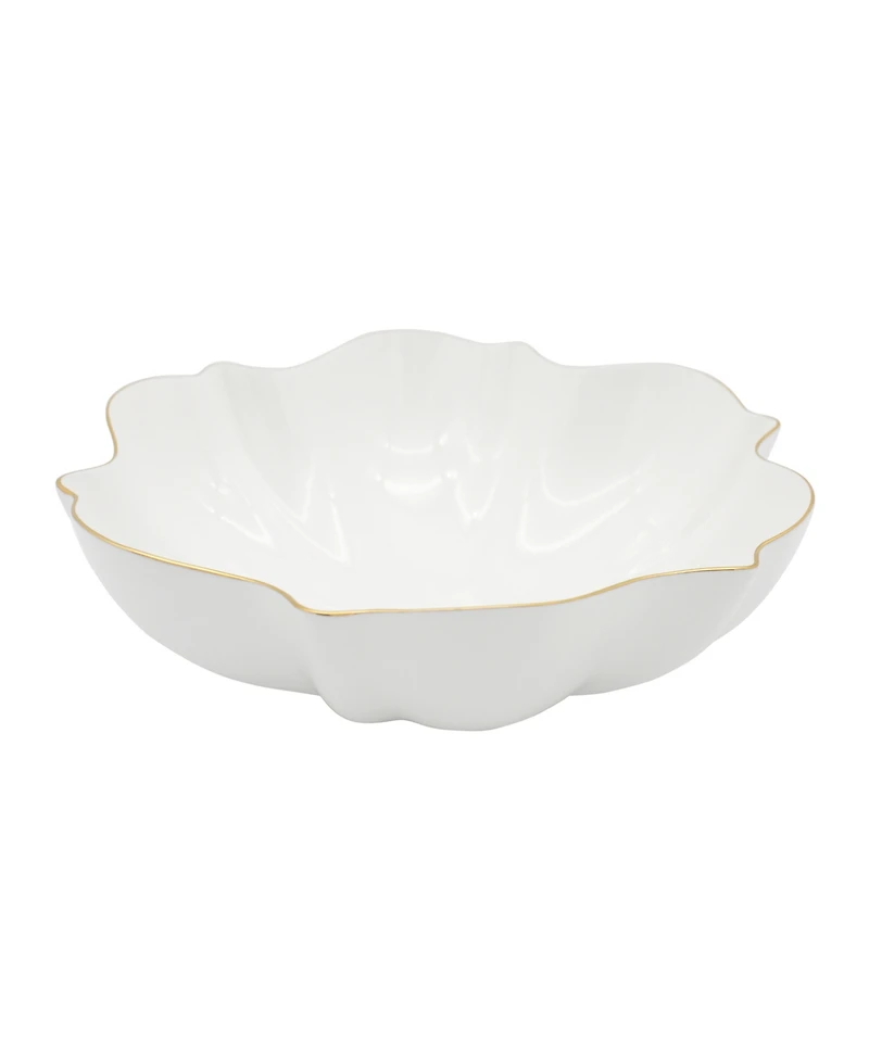 Twig New York Amelie Brushed Gold Rim Serving Bowl
