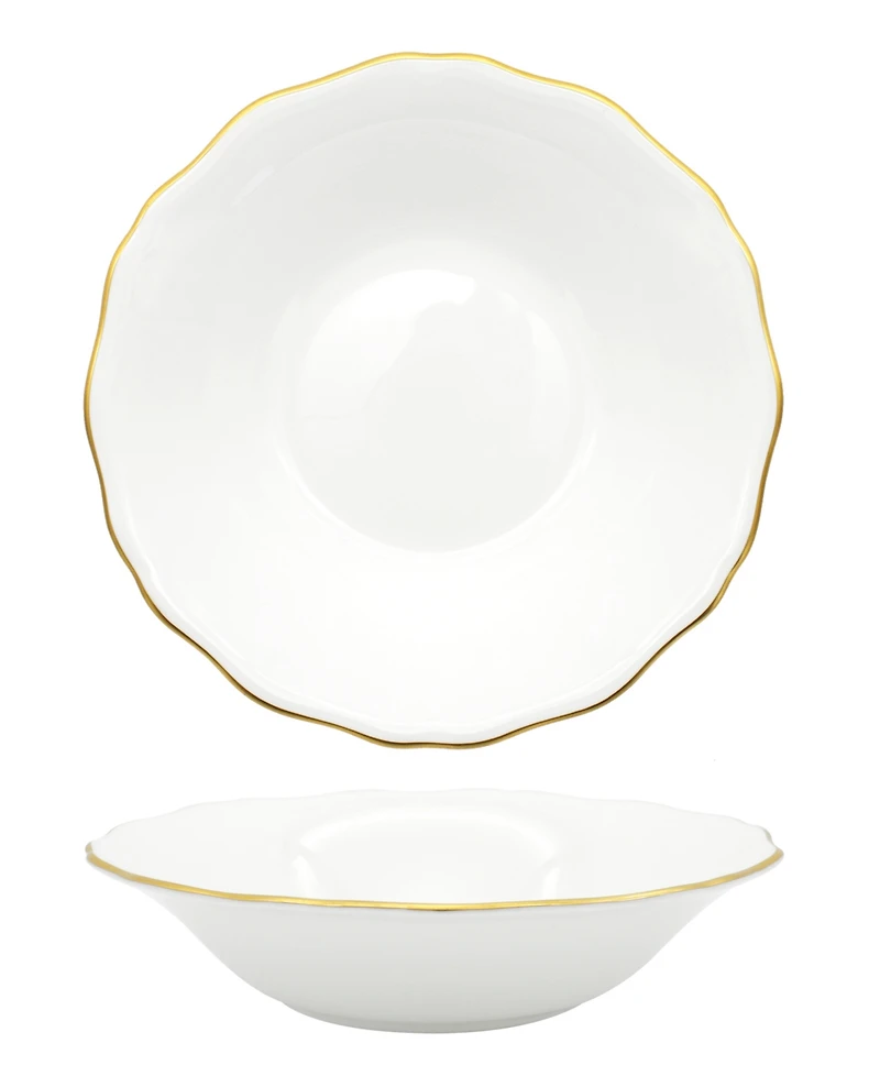 Twig New York Amelie Brushed Gold Rim Set of 2 Soup/Pasta Bowl