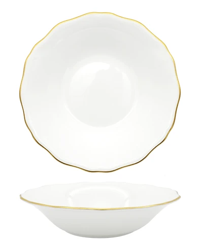 Twig New York Amelie Brushed Gold Rim Set of 2 Soup/Pasta Bowl