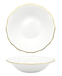 Twig New York Amelie Brushed Gold Rim Set of 2 Soup/Pasta Bowl