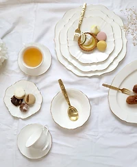 Twig New York Amelie Brushed Gold Rim 8.5" Salad Plate