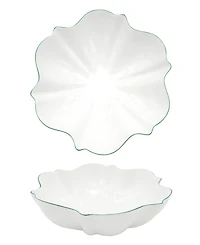 Twig New York Amelie Forest Green Rim Serving Bowl