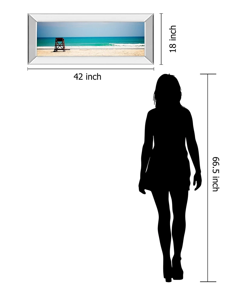 Classy Art Off Duty by Gail Peck Mirror Framed Print Wall Art - 18" x 42"