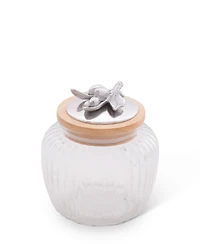 Arthur Court Canister Glass for Kitchen with Rubber Airtight Seal for Food Storage Olive Pattern Knob