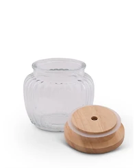 Arthur Court Canister Glass for Kitchen with Rubber Airtight Seal for Food Storage Grape Knob