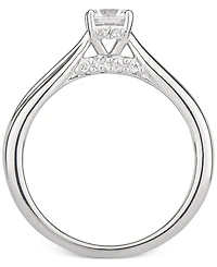 Gia Certified Diamond Solitaire Engagement Ring (1/2 ct. t.w.) in 14k White Gold