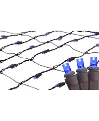 Northlight 2' x 8' Blue Led Tree Trunk Wrap Christmas Net Lights - Brown Wire