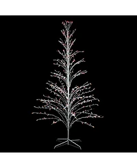 Northlight 6' White Lighted Christmas Cascade Twig Tree Outdoor Decoration - Multi Lights