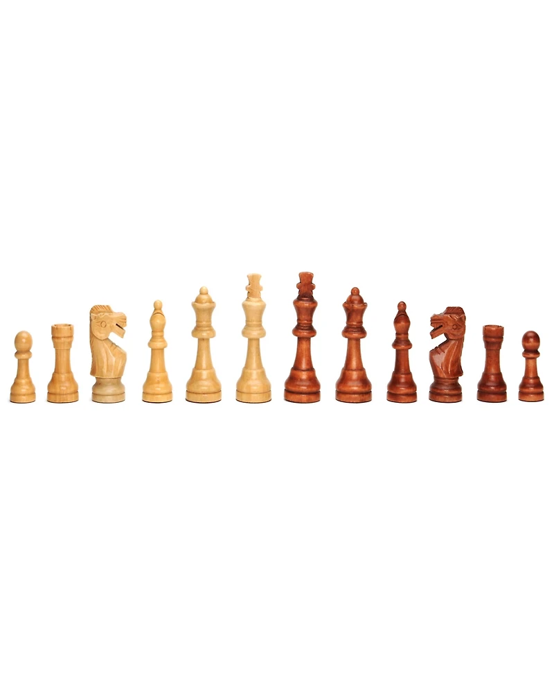 We Games Classic Staunton Wood Chess Set, Wood Board 15 in., 3.75 in. King