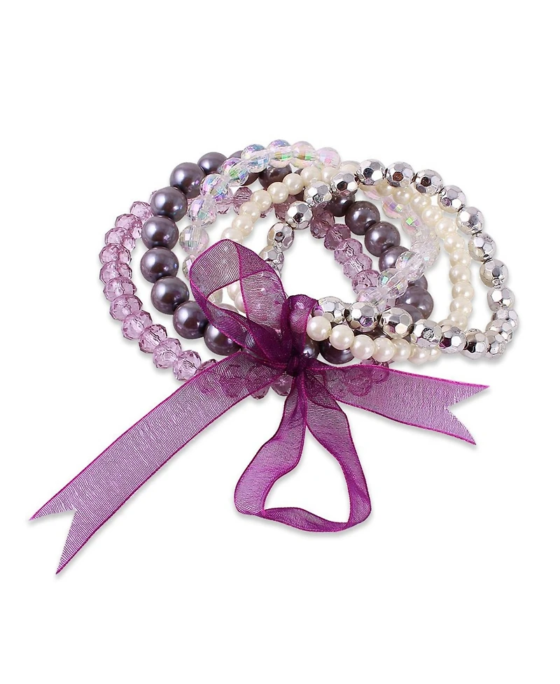Macy's Set of 5 Imitation Stones Stretchy Bracelets