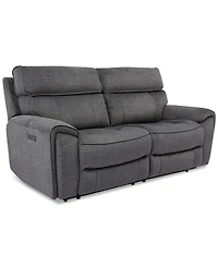Closeout! Hutchenson 2-Pc. Fabric Sectional with 2 Power Headrests