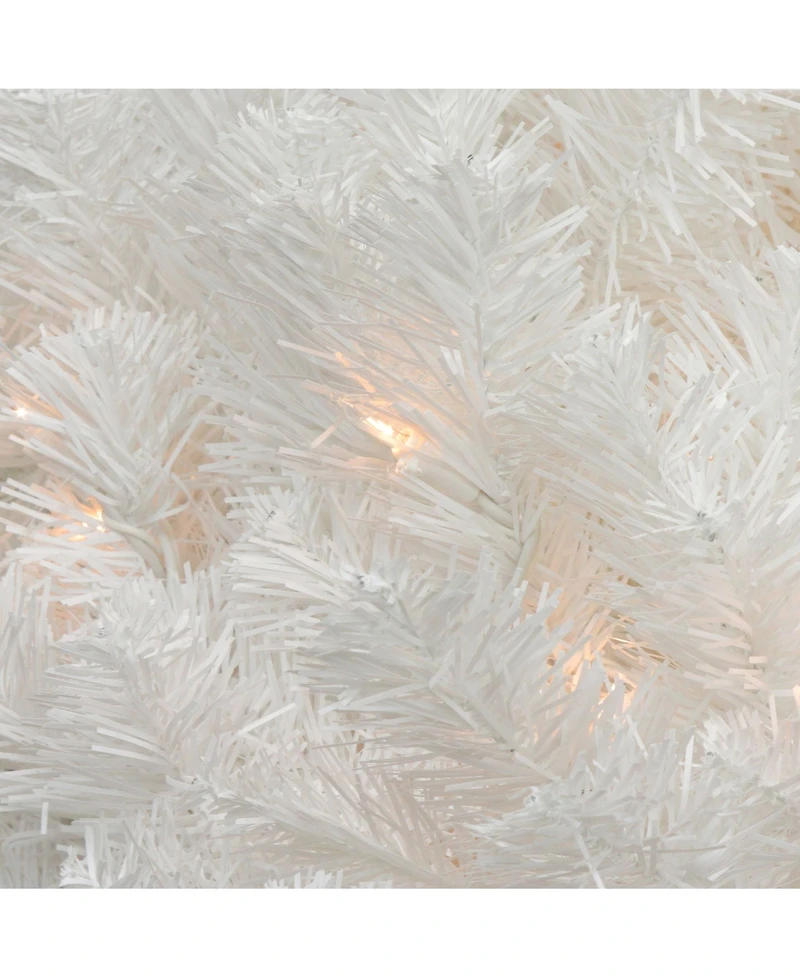 Northlight 18" Pre-Lit Snow White Artificial Christmas Tree