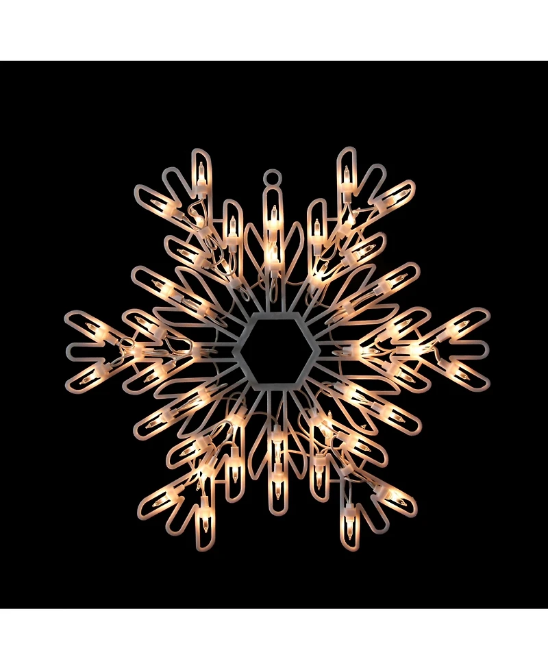 Northlight 15.25" Lighted Snowflake Christmas Window Silhouette Decoration