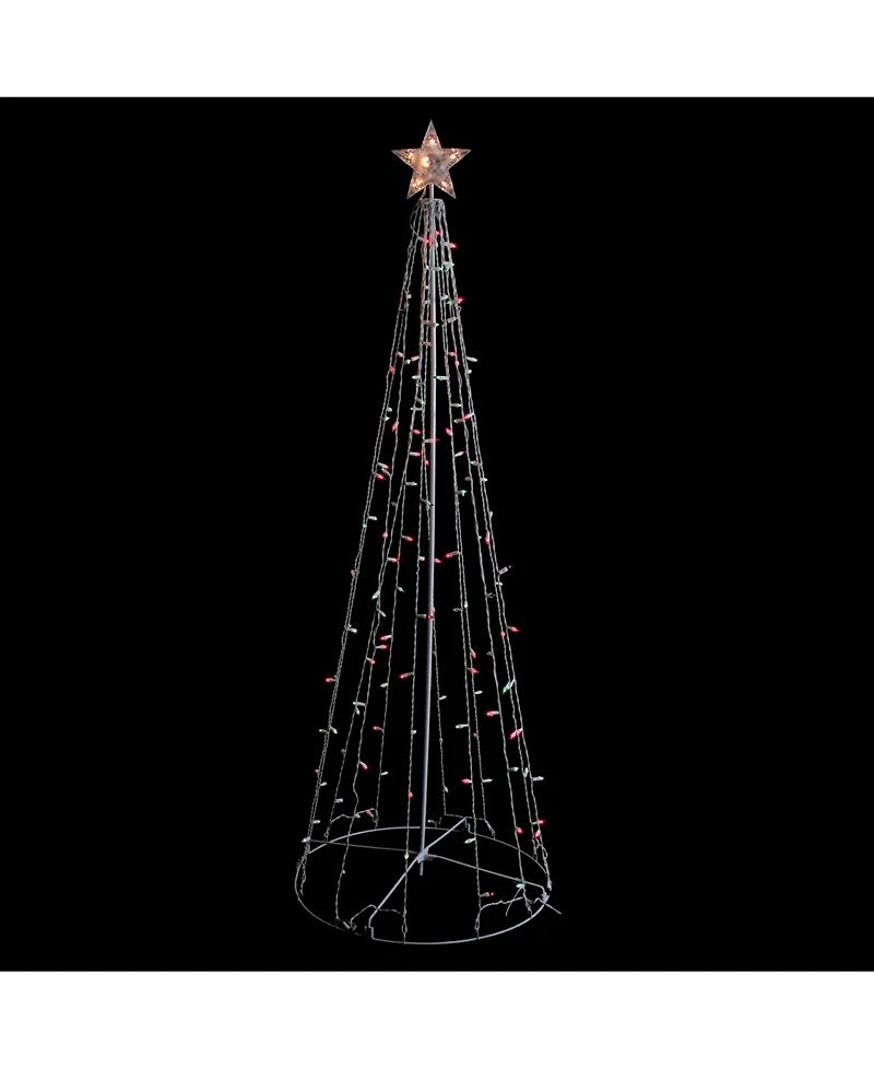 Northlight 6' Red and Green Lighted Twinkling Show Cone Christmas Tree Outdoor Decoration