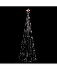 Northlight 6' Red and Green Lighted Twinkling Show Cone Christmas Tree Outdoor Decoration