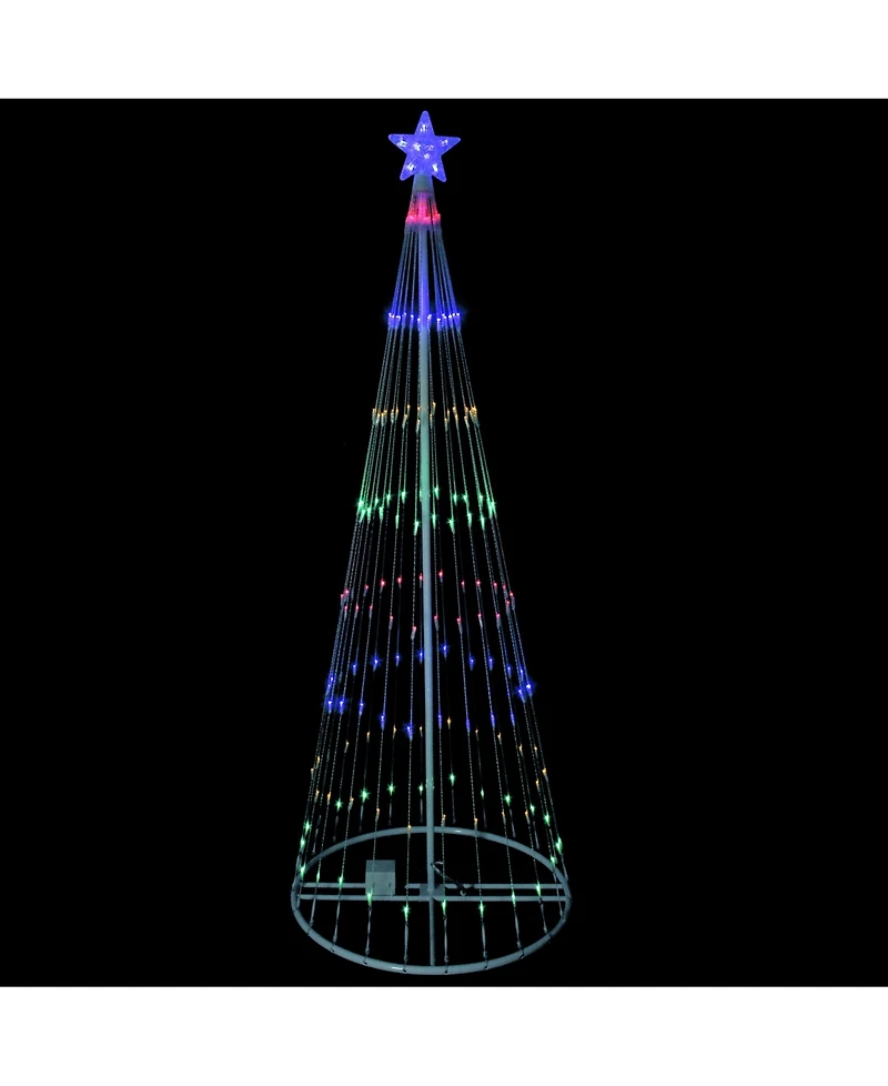 Northlight 6' Multi-Color Led Lighted Show Cone Christmas Tree Outdoor Decoration