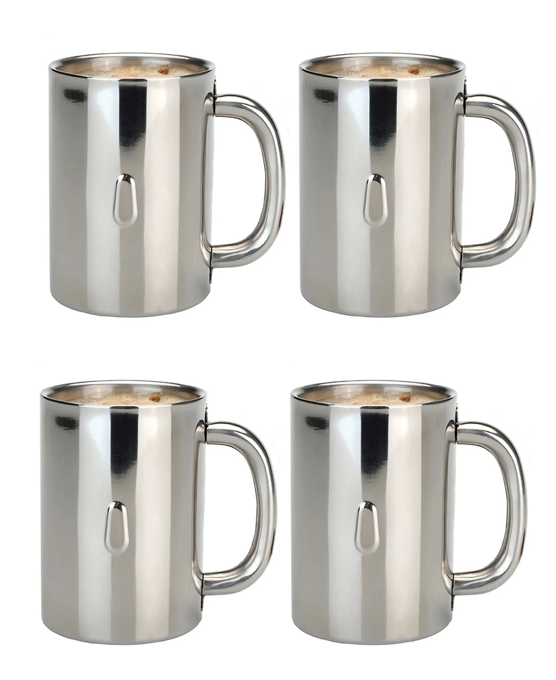 BergHOFF Straight Stainless Steel 4-Pc. Coffee Mug Set