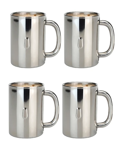 BergHOFF Straight Stainless Steel 4-Pc. Coffee Mug Set