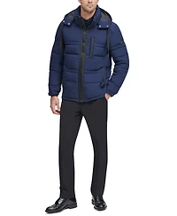 Marc New York Men's Huxley Crinkle Down Jacket with Removable Hood