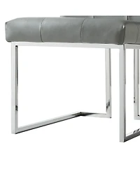 Inspired Home Vanderbilt Upholstered Dining Chair with Metal Frame Set of 2