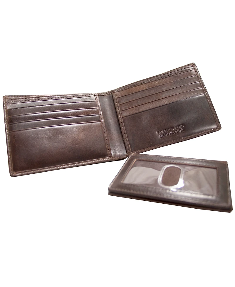 Men's Mancini Boulder Collection Rfid Secure Billfold with Removable Left Wing Passcase