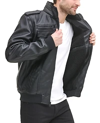 Levi's Men's Sherpa Lined Faux Leather Aviator Bomber