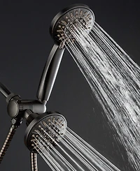 AquaDance High-Pressure 48-Setting Dual Shower Head Combo with Extra-long 6 Foot Hose