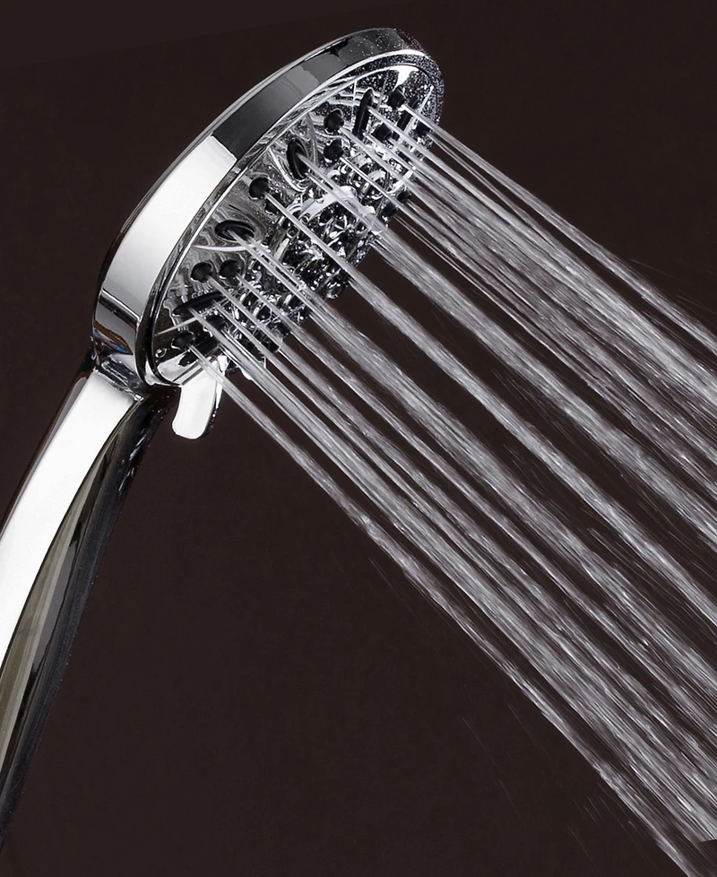 AquaDance 28-inch Drill-Free Stainless Steel Slide Bar Combo Shower Head