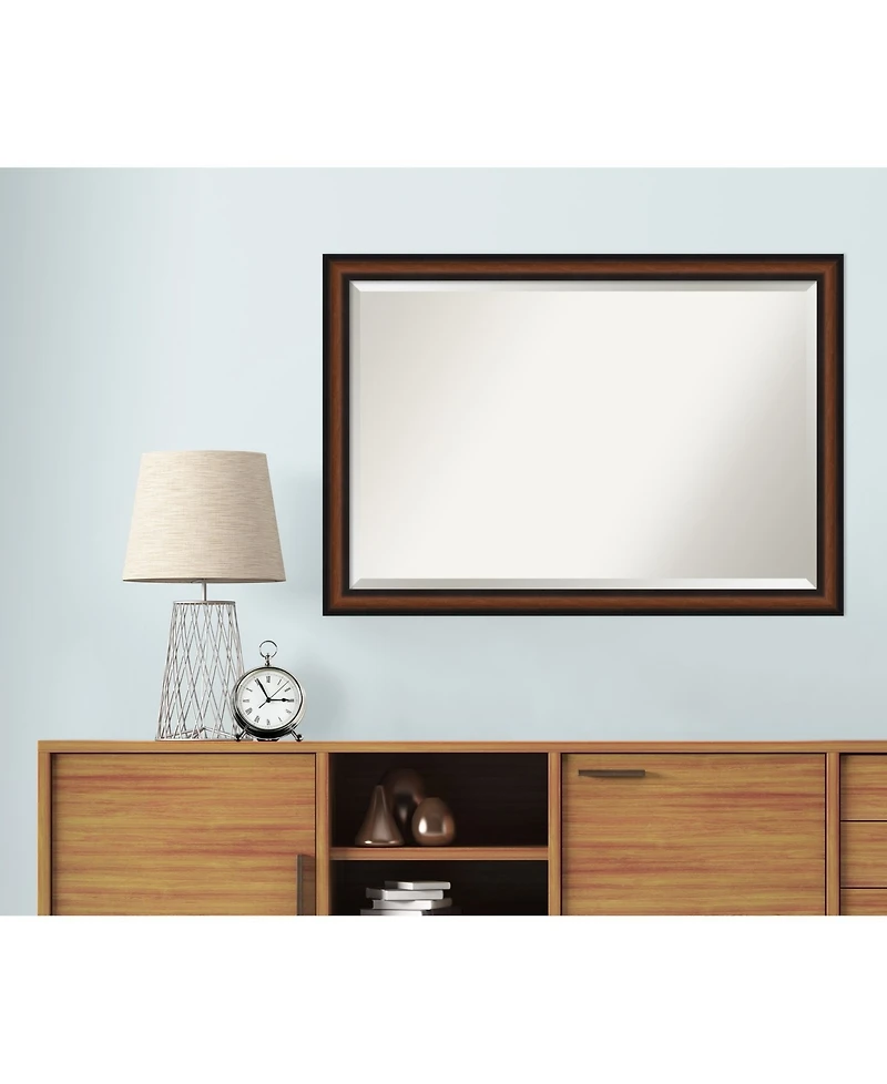Amanti Art Yale Framed Bathroom Vanity Wall Mirror, 39.38" x 27.38"