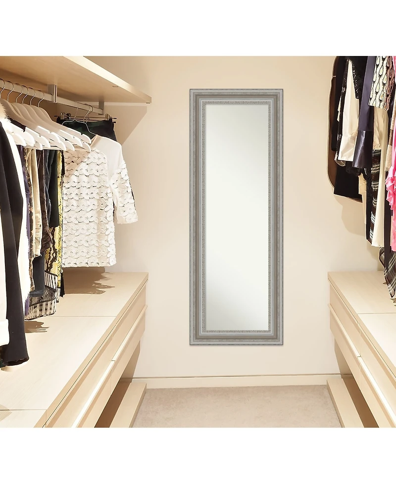 Amanti Art Parlor Silver-tone on The Door Full Length Mirror, 19.5" x 53.50"