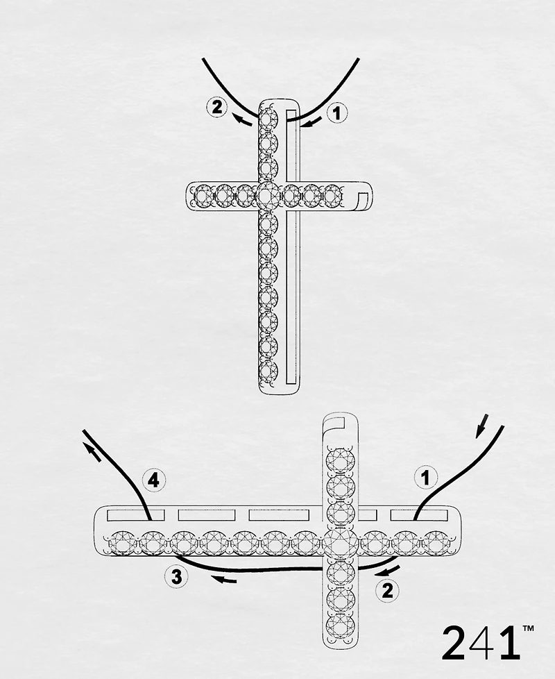 241 Wear It Both Ways Diamond Cross Pendant Necklace (1/2 ct. t.w.) in 14k White Gold