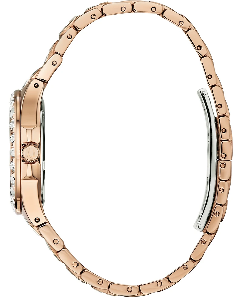 Bulova Women's Phantom Rose Gold-Tone Stainless Steel Bracelet Watch 32.5mm
