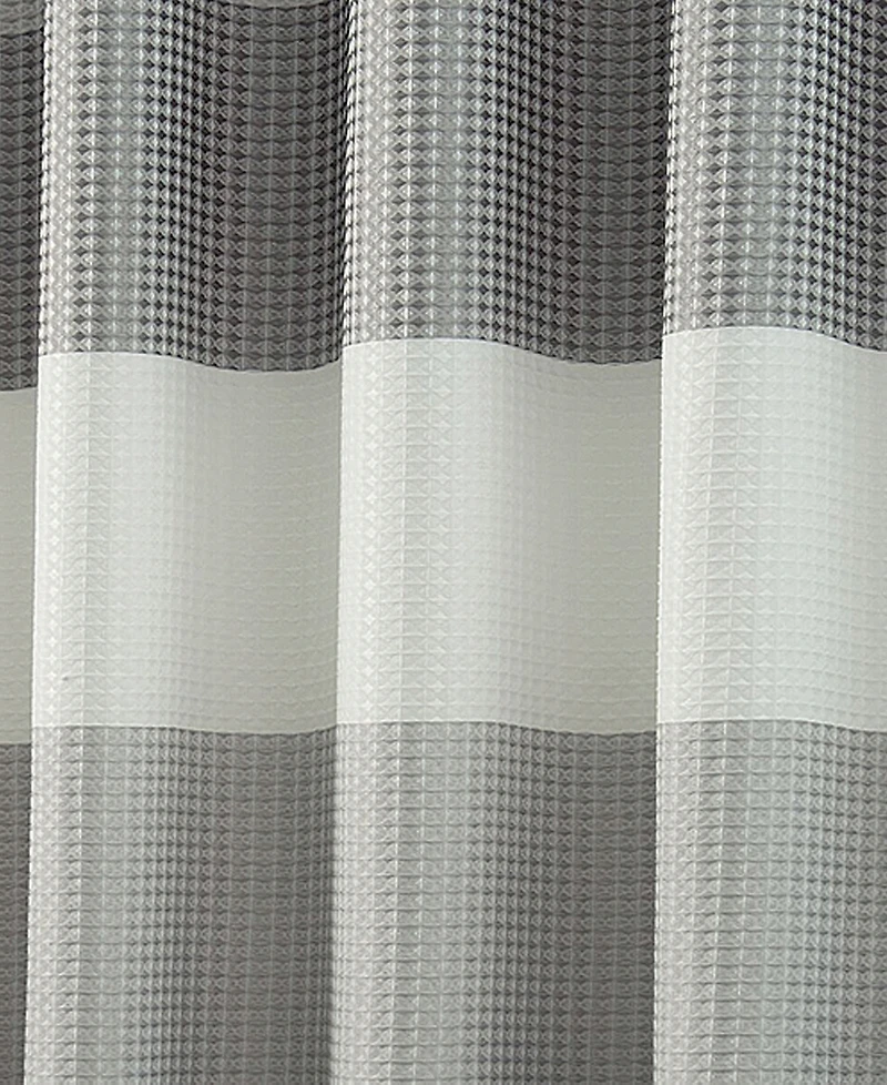 Spa 251 Ombre Waffle Striped Shower Curtain, 70" x 72"