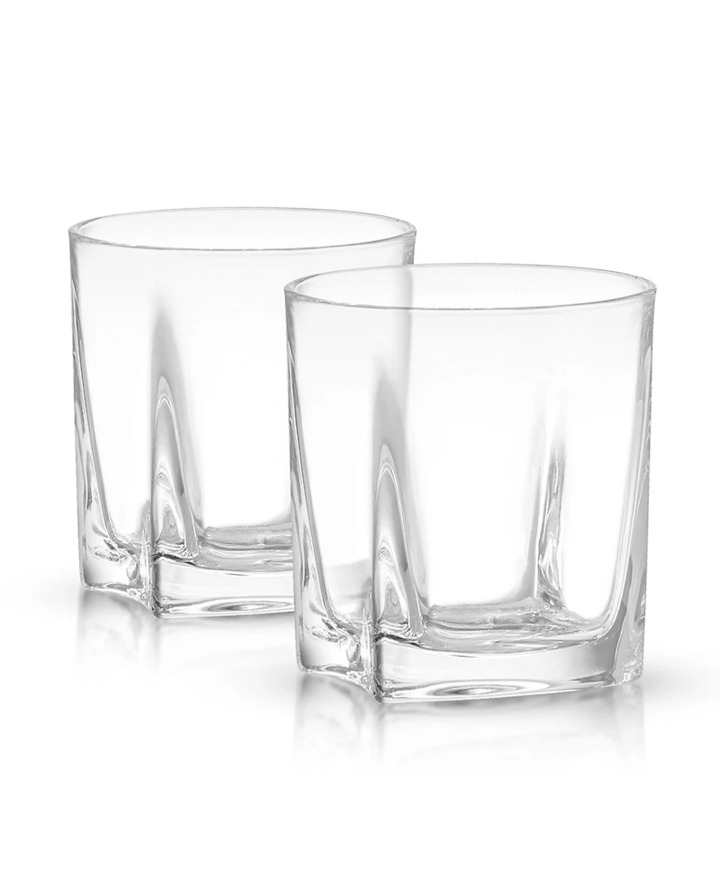 JoyJolt Luna Old Fashioned Whiskey Glasses Set of 2