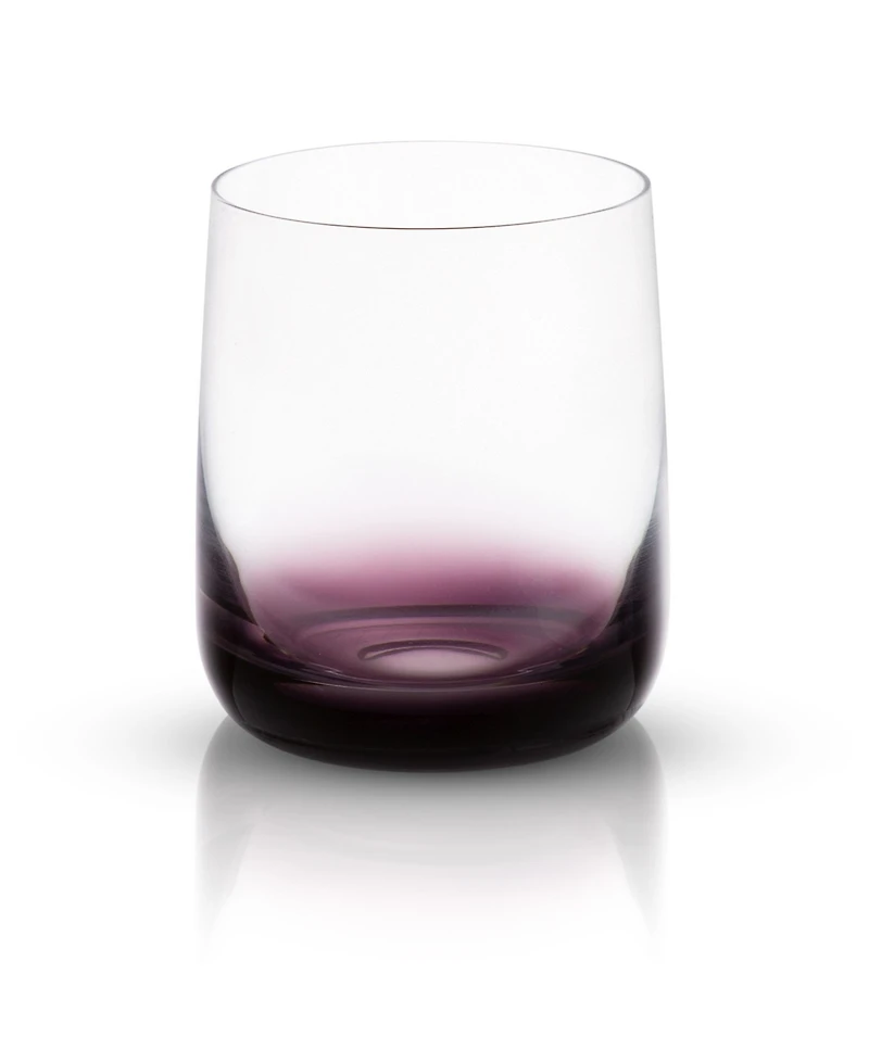 JoyJolt Black Swan Double Old Fashion Whiskey Glasses, Set of 4