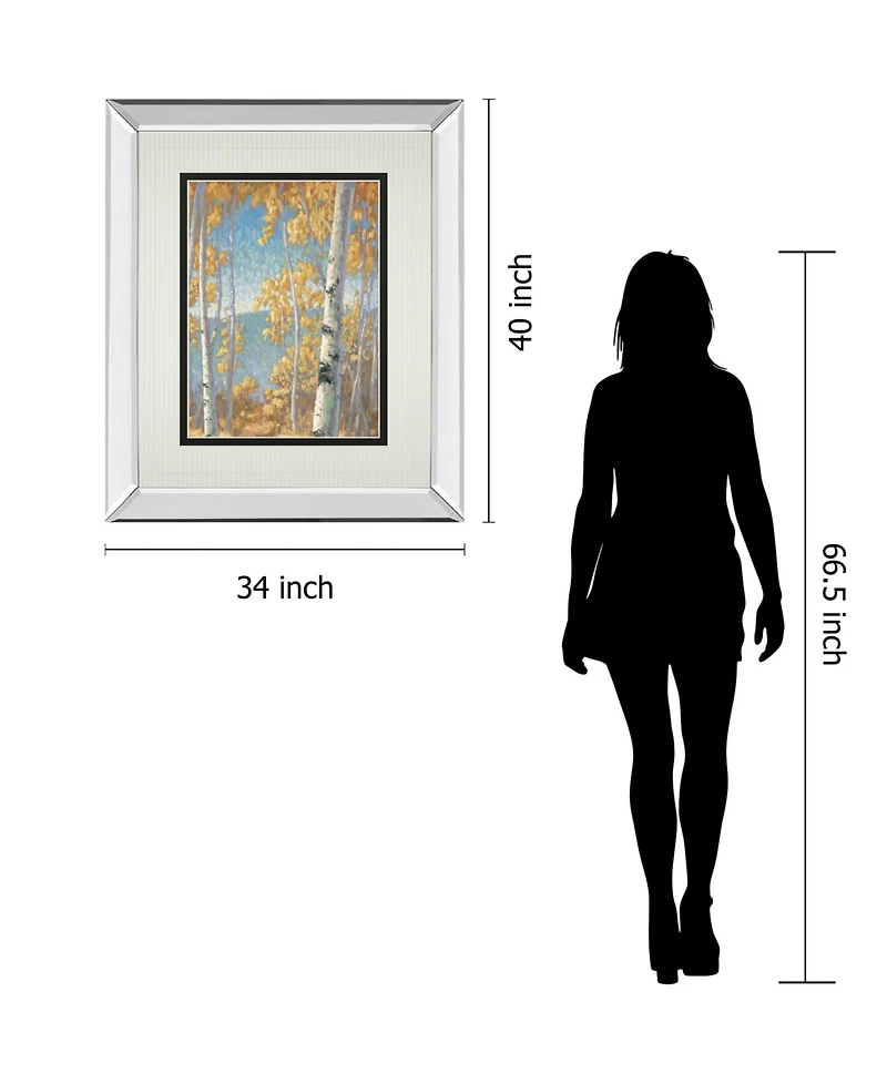 Classy Art Honey Birch Ii by John Macnab Mirror Framed Print Wall Art, 34" x 40"