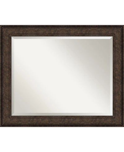 Amanti Art Ridge Framed Bathroom Vanity Wall Mirror, 33.5" x 27.50"