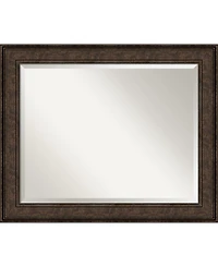 Amanti Art Ridge Framed Bathroom Vanity Wall Mirror, 33.5" x 27.50"