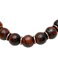 Macy's Men's Red Tiger's Eye Bead Bolo Bracelet