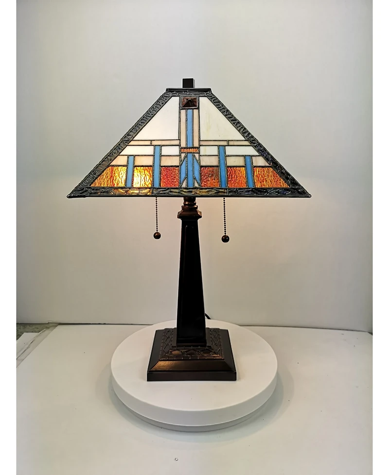 Amora Lighting Tiffany Style Mission Table Lamp