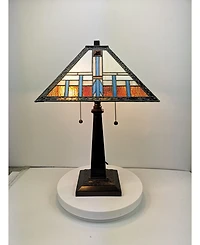 Amora Lighting Tiffany Style Mission Table Lamp