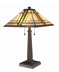 Amora Lighting Tiffany Style Mission Table Lamp